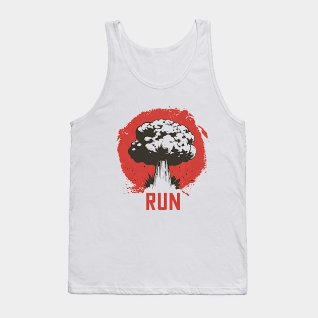 mushroom cloud run vintage Tank Top by StepInSky